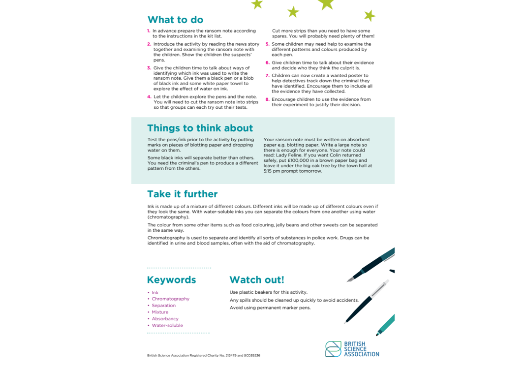 CREST SuperStar Investigating Ink | CREST Awards