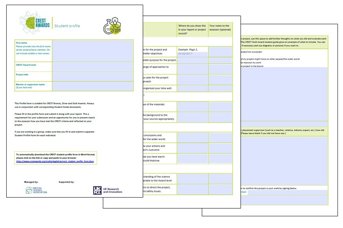 An example of a blank student profile form