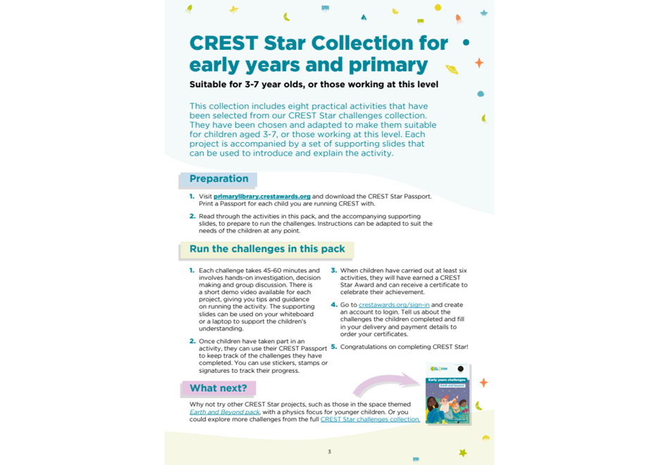 Early Learning Star CREST Star Collection for early years and primary | CREST Awards