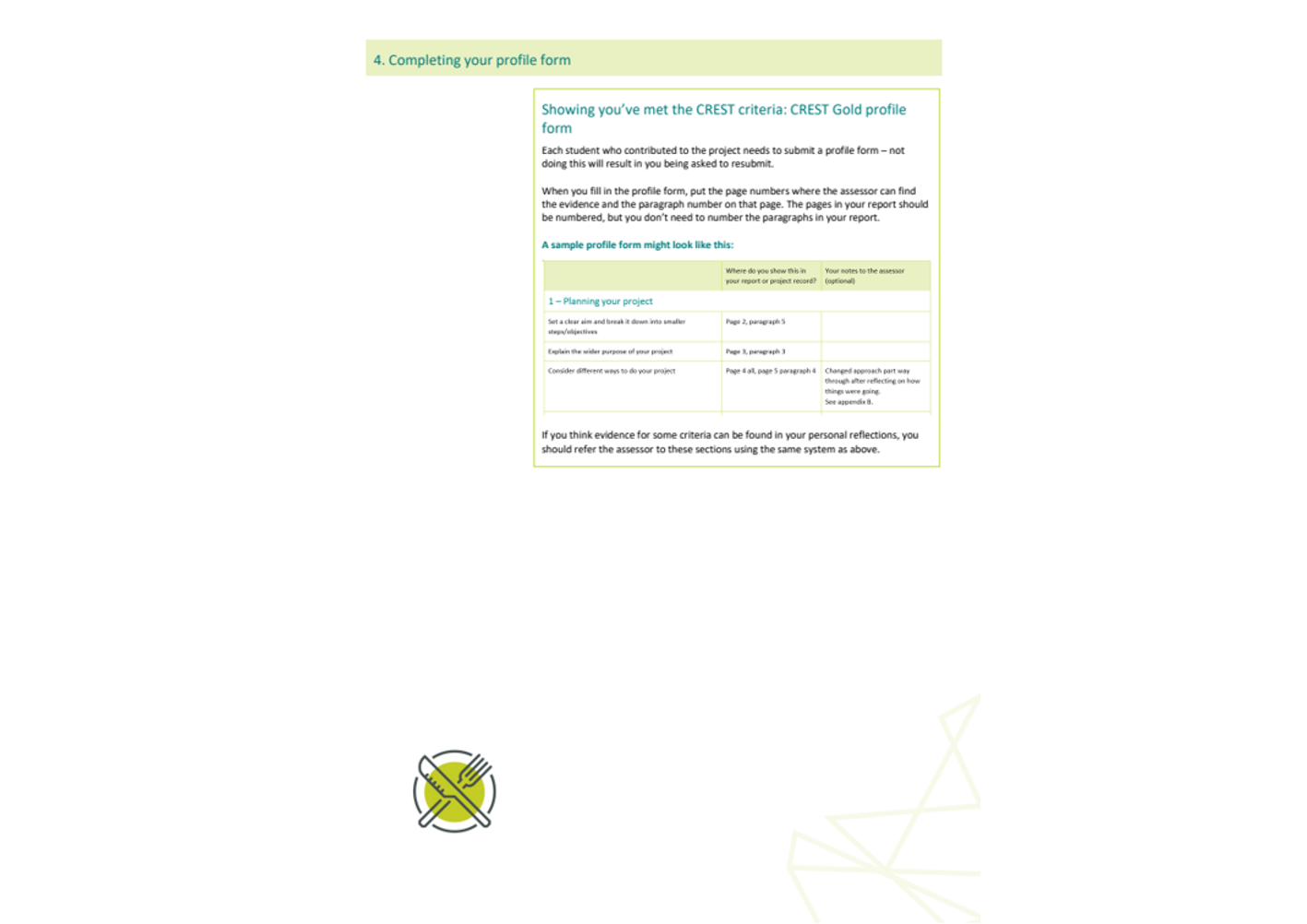 Gold Crest Example CREST Gold student guide | CREST Awards