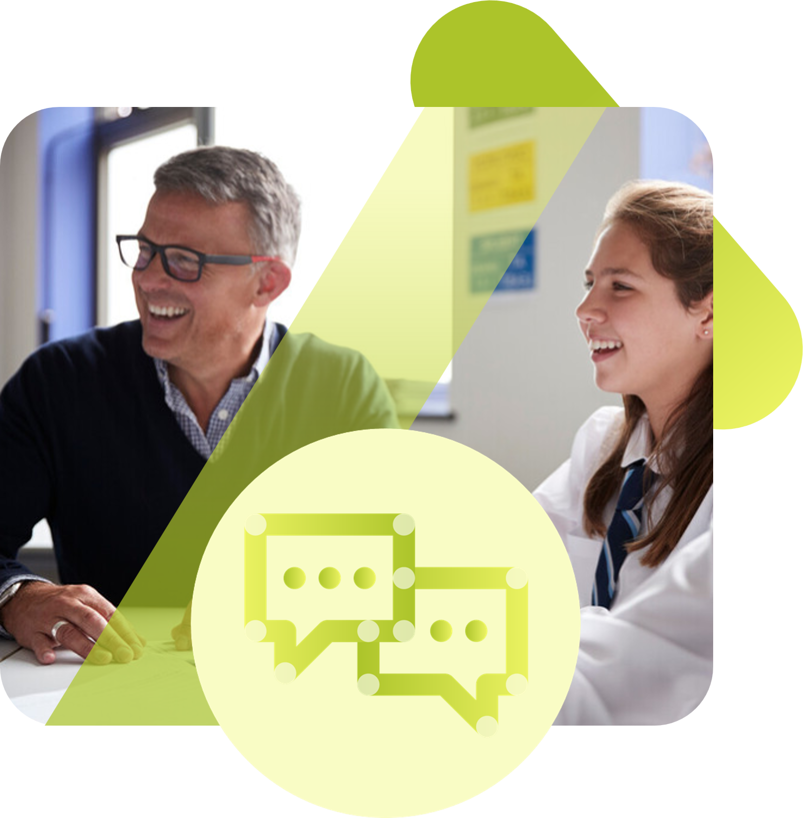 Stock Photo Of Teacher And Student With Engage Flourishes